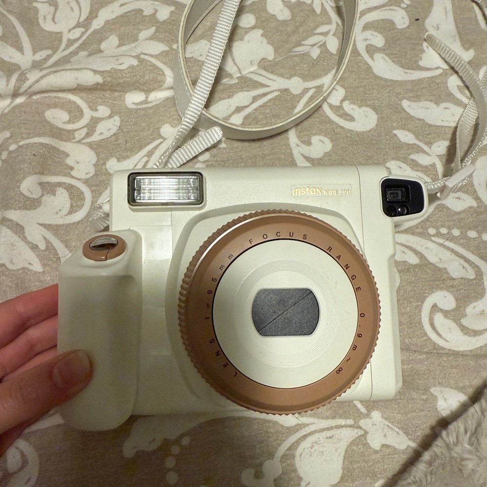 Instax Instant Camera in Cream and Brown